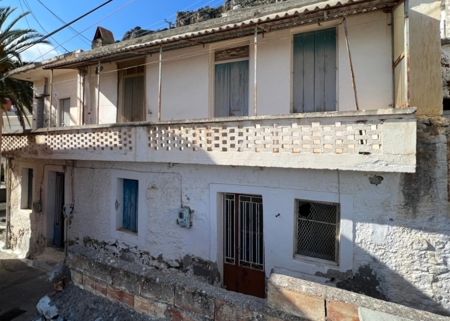 Angural two storey house for sale with panoramic view to Kritsa, Lassithiou 