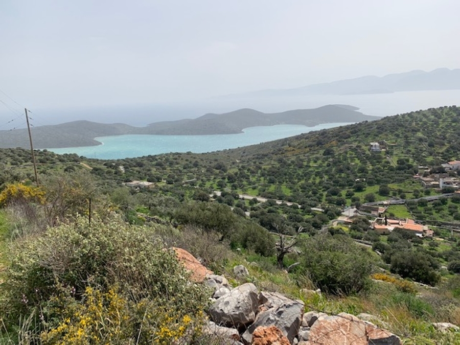 Land with panoramic sea view close to Elounda 