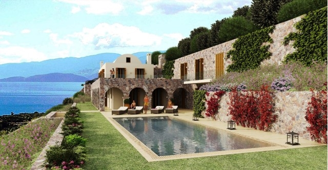 Within a land of 4.992m2 there are ready plans for construction a luxury villa in Elounda 